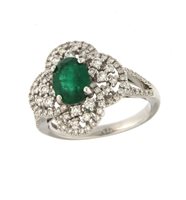 Anello Soranzo Gioielli Donna Pietre Preziose in Oro bianco Smeraldo 1.29 Ct AMT10404447 - AMT10404447